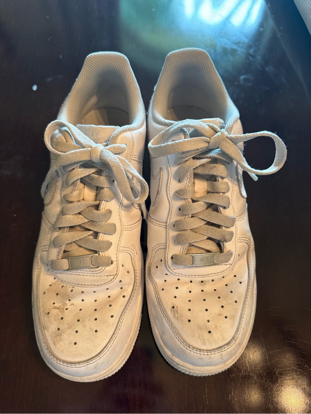 Nike White and Black Running Sneakers - M